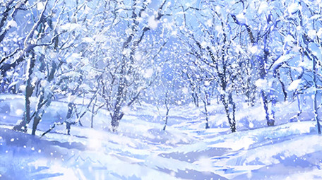 唯美清新雪下树林LED背景视频