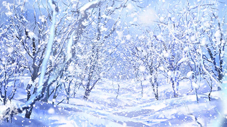 唯美清新雪下树林LED背景视频