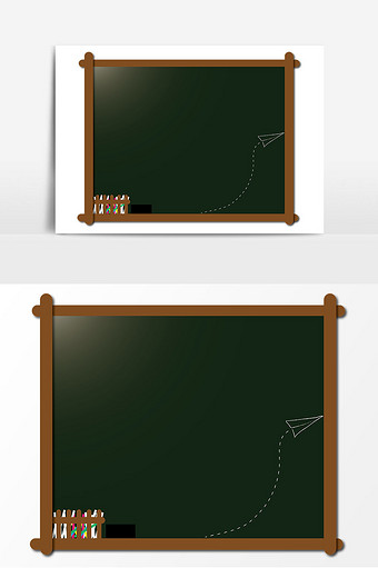 学校粉笔黑板ai矢量边框图片