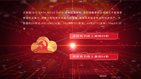 E3D红色科技互联网党政大数据图文展示