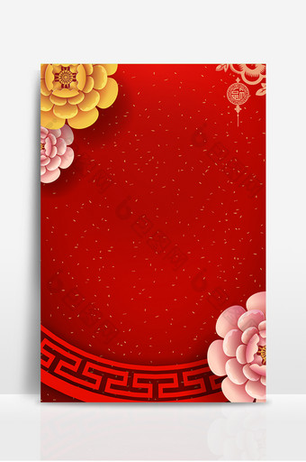 中国风新年花朵背景图片