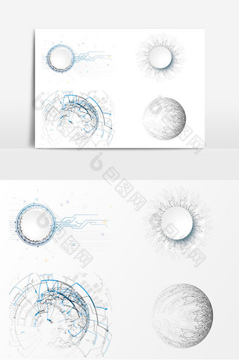 质感科技抽象电路图图片