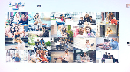 照片墙动画演绎汇聚logoAE模板1