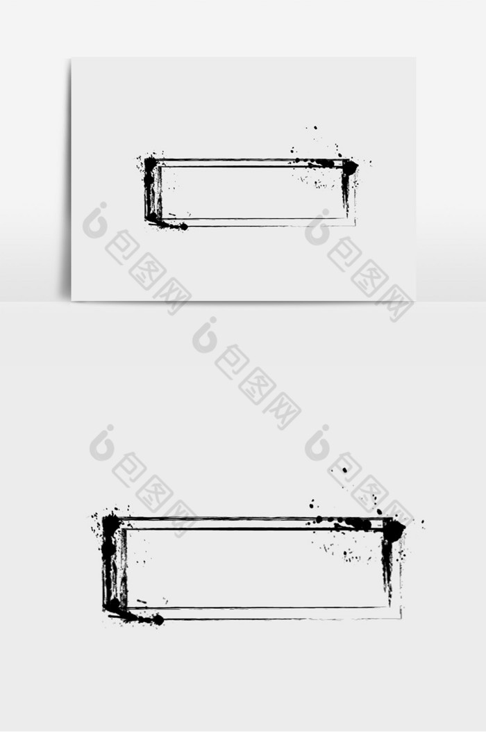 水墨泼墨边框标题图片图片