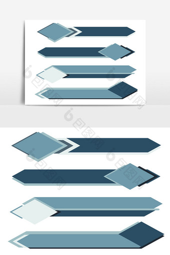 设置现代旗帜在组合蓝色的下三02图片