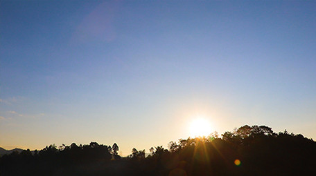 实拍乡村日出延时高清视频素材