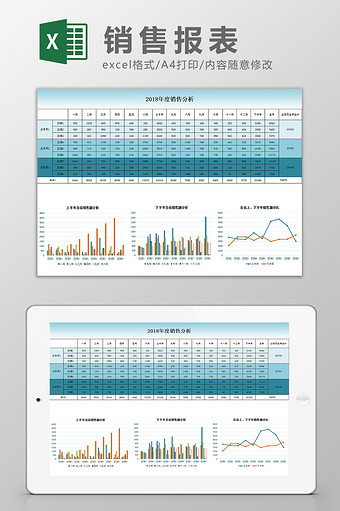 销售年度报表excel模板图片