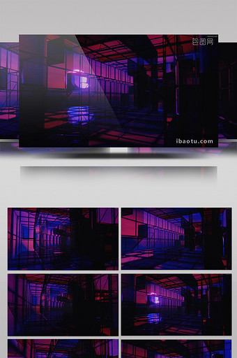 大气穿越紫色方格dj音乐背景演艺视频元素图片