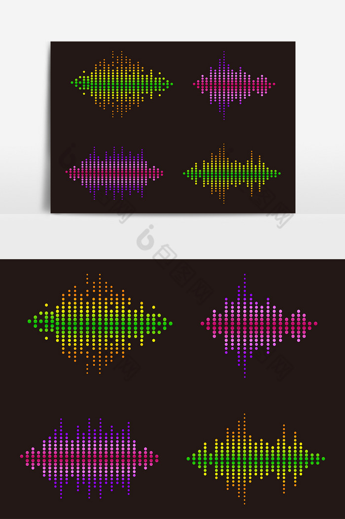 彩色声波效果AI图片图片