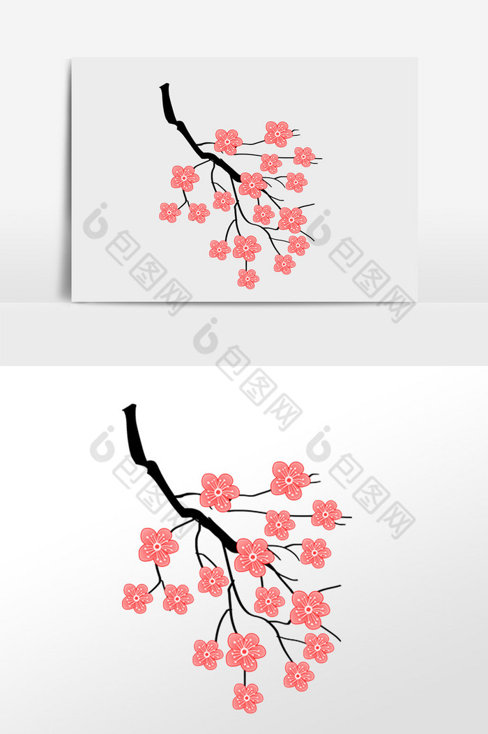 春天樱花花瓣插画图片图片
