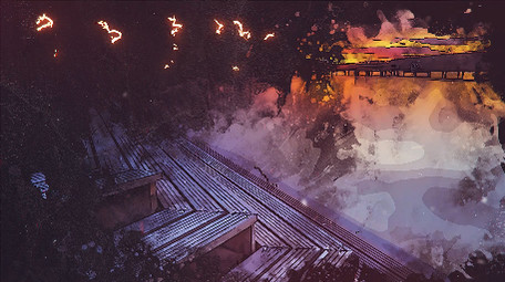 大气史诗水墨晕染历史事件图片文字AE模版