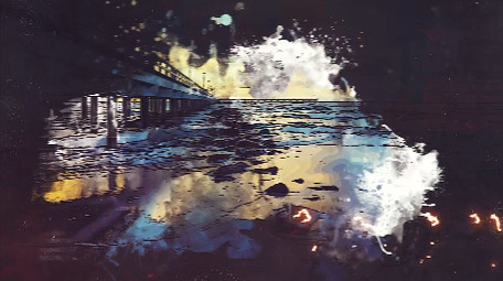 大气史诗水墨晕染历史事件图片文字AE模版