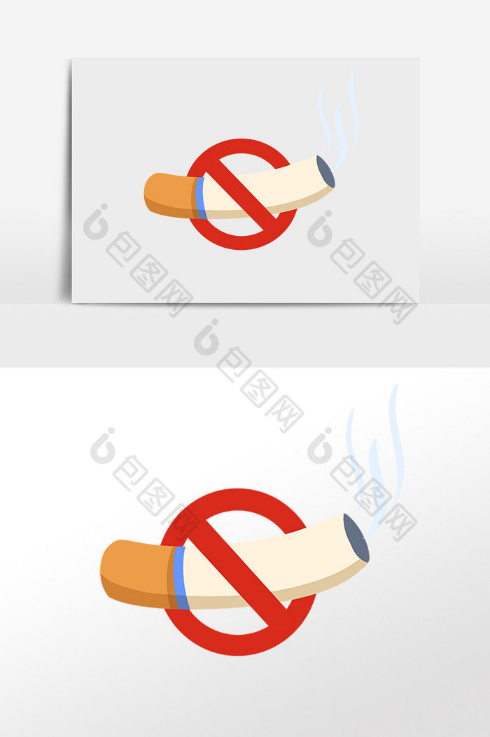 公益禁止抽烟图标插画图片图片