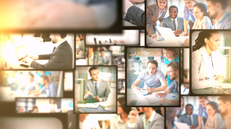 三维照片切换动画照片墙相册AE模板1