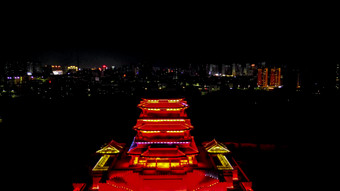 抚州拟岘台夜景灯光江西