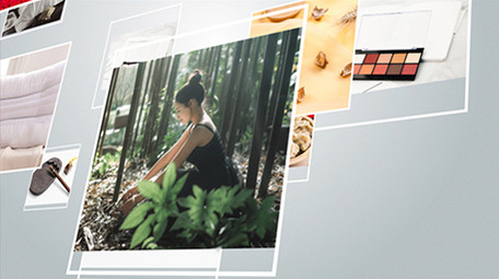 简约大气多图汇集形成标志logoAE模板