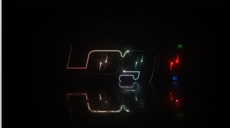 炫酷光线描边轮廓霓虹logo片头AE模板