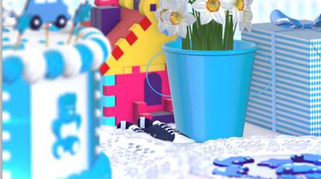 简约三维卡通风格儿童主题开场动画AE模板