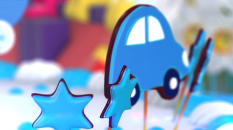 简约三维卡通风格儿童主题开场动画AE模板