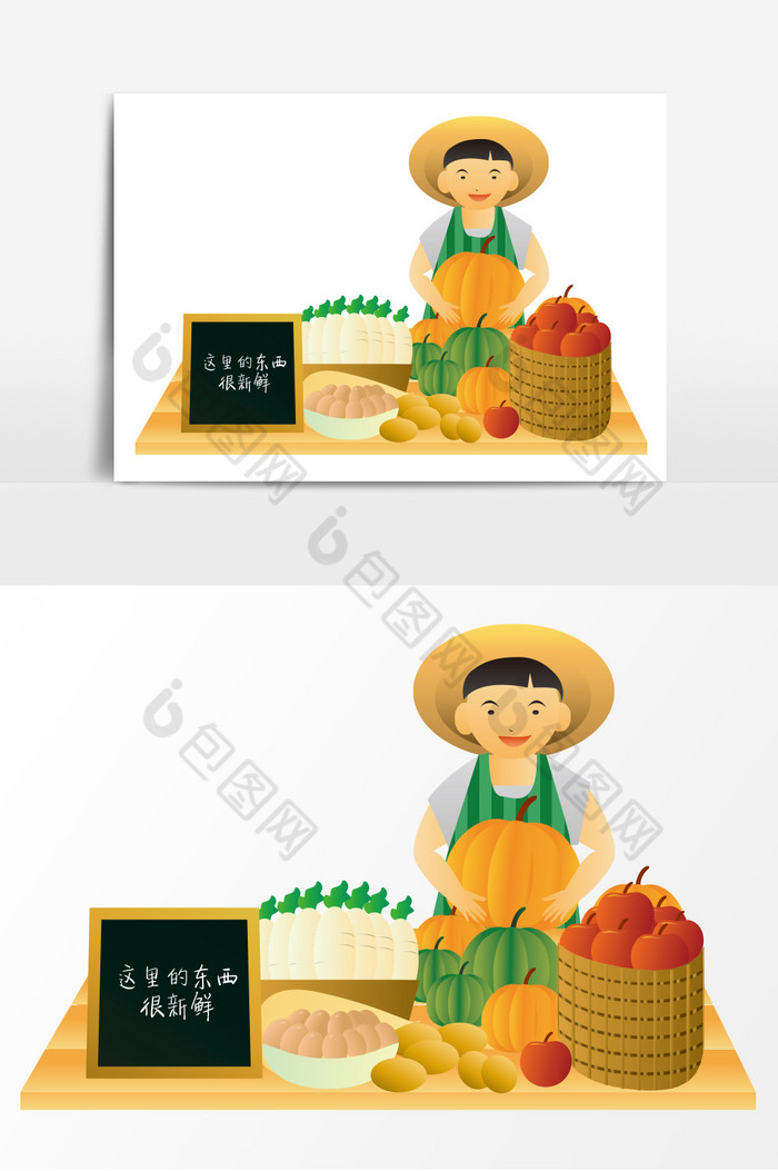 农民售卖新鲜瓜果蔬菜图片图片