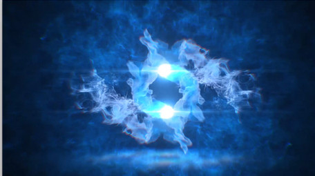 炫酷粒子烟雾旋转爆炸logo片头AE模板