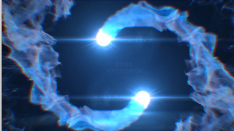 炫酷粒子烟雾旋转爆炸logo片头AE模板