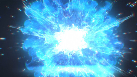 炫酷粒子烟雾旋转爆炸logo片头AE模板