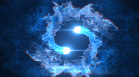 炫酷粒子烟雾旋转爆炸logo片头AE模板