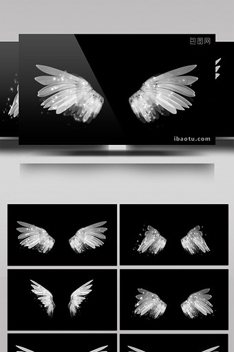 唯美天使翅膀素材LED背景视频图片