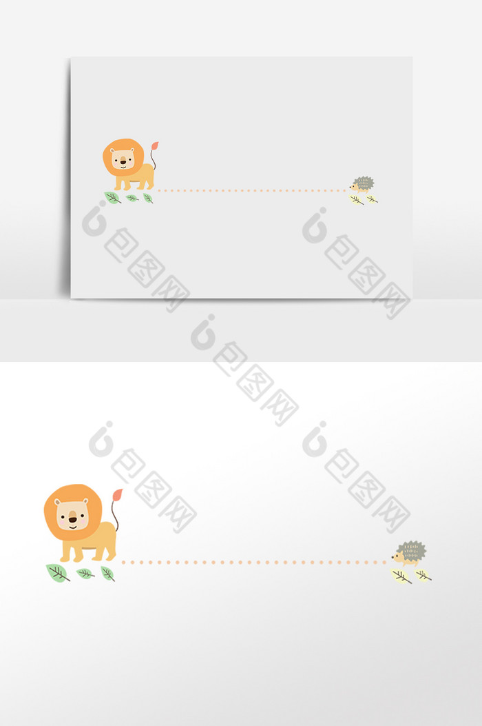动物分割线插画图片图片