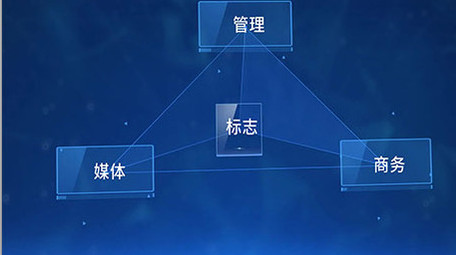 科技企业板块点线连接商务片头会声会影模板