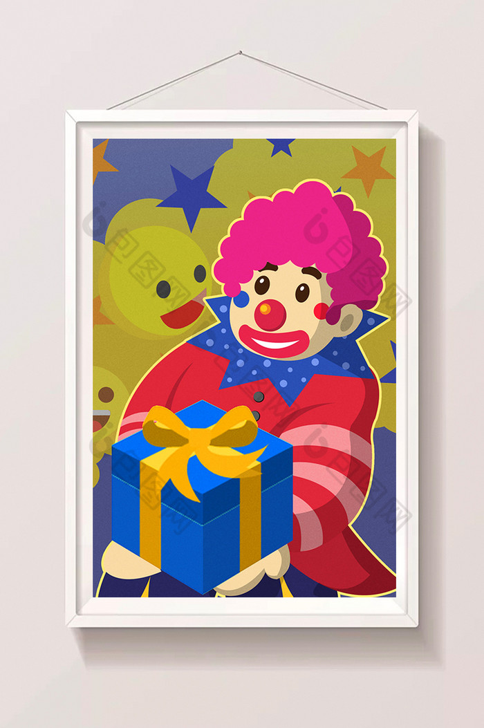 小丑愚人节背景愚人节海报图片