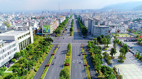 航拍城市大街风景风光超清视频素材