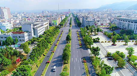 航拍城市大街风景风光超清视频素材