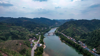 祖国大好<strong>河山</strong>青山绿水河流航拍