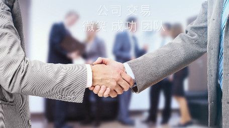 蓝色企业商务团队介绍图片相册展示Pr模板