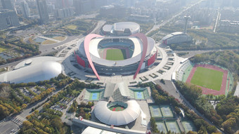 航拍江苏<strong>南京</strong>奥林匹克体育中心