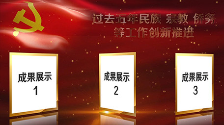 党政两会图文工作总结AE模板