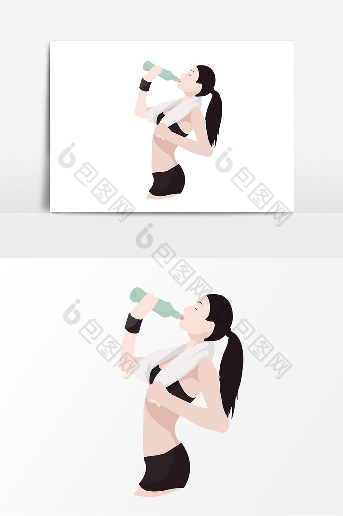 喝水运动女运动图片图片