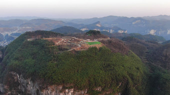 湖南湘西矮寨奇观露营基地航拍