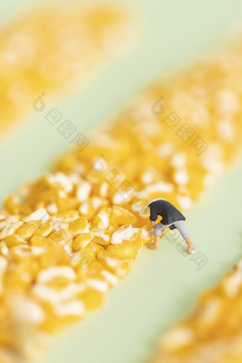 玉米碴创意农民<strong>丰收</strong>海报