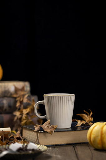 咖啡创意秋天秋季图片