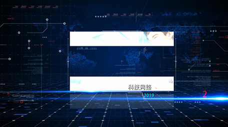 科技网络企业数据图文展示AE模板