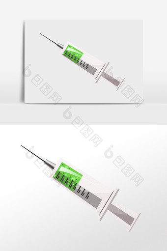 手绘公共医疗仪器针管插画图片