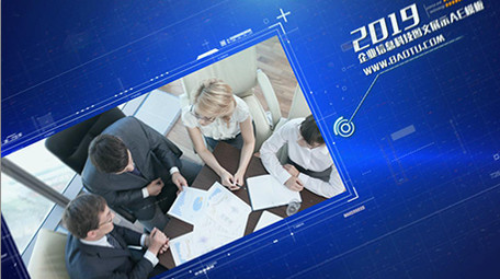 信息科技企业宣传片展示图文包装AE模板