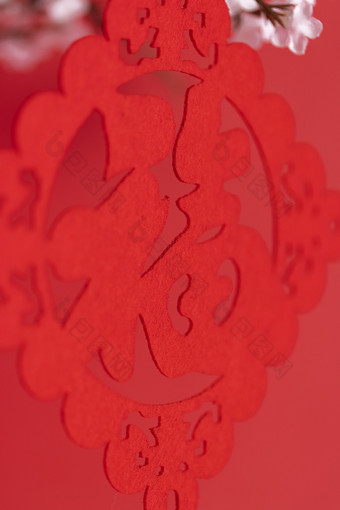 红色福字光影创意新春海报