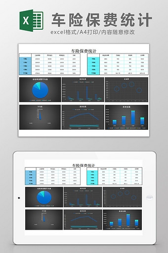 车险保费统计excel模板图片