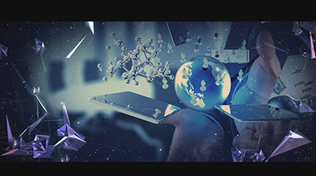 科技互联网宣传<strong>图文</strong>展示PR模板