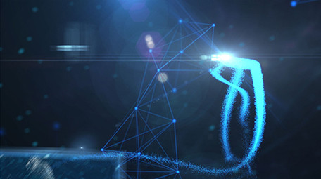 科技蓝色点线粒子穿梭图文介绍AE模板