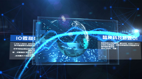 科技蓝色点线粒子穿梭图文介绍AE模板